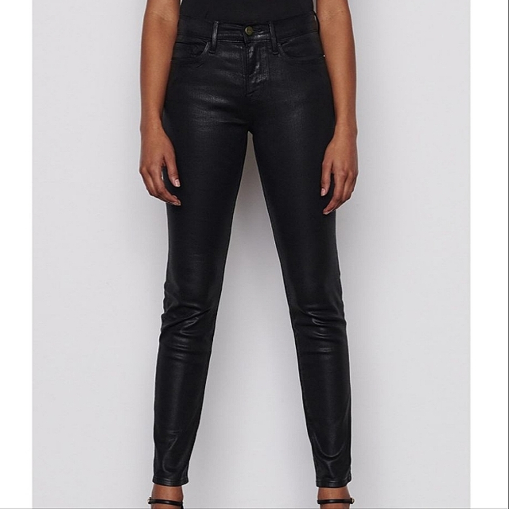 Frame Denim Jet Black Skinny Jeans - Picture 14 of 14